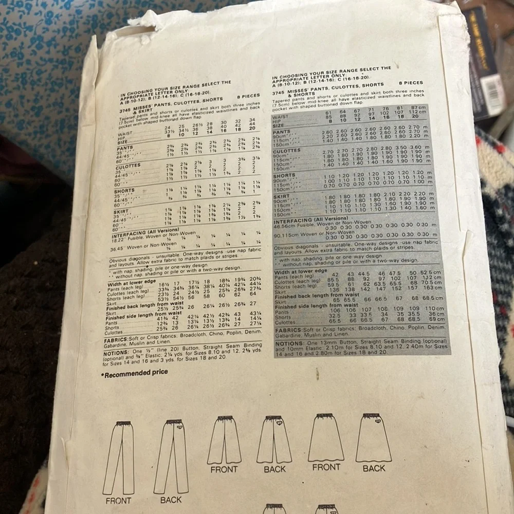 Vintage butterick pattern